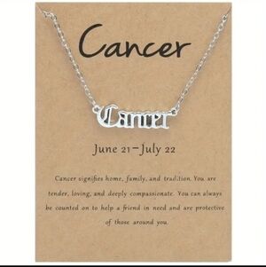 Cancer English Letter Zodiac Pendant Necklace